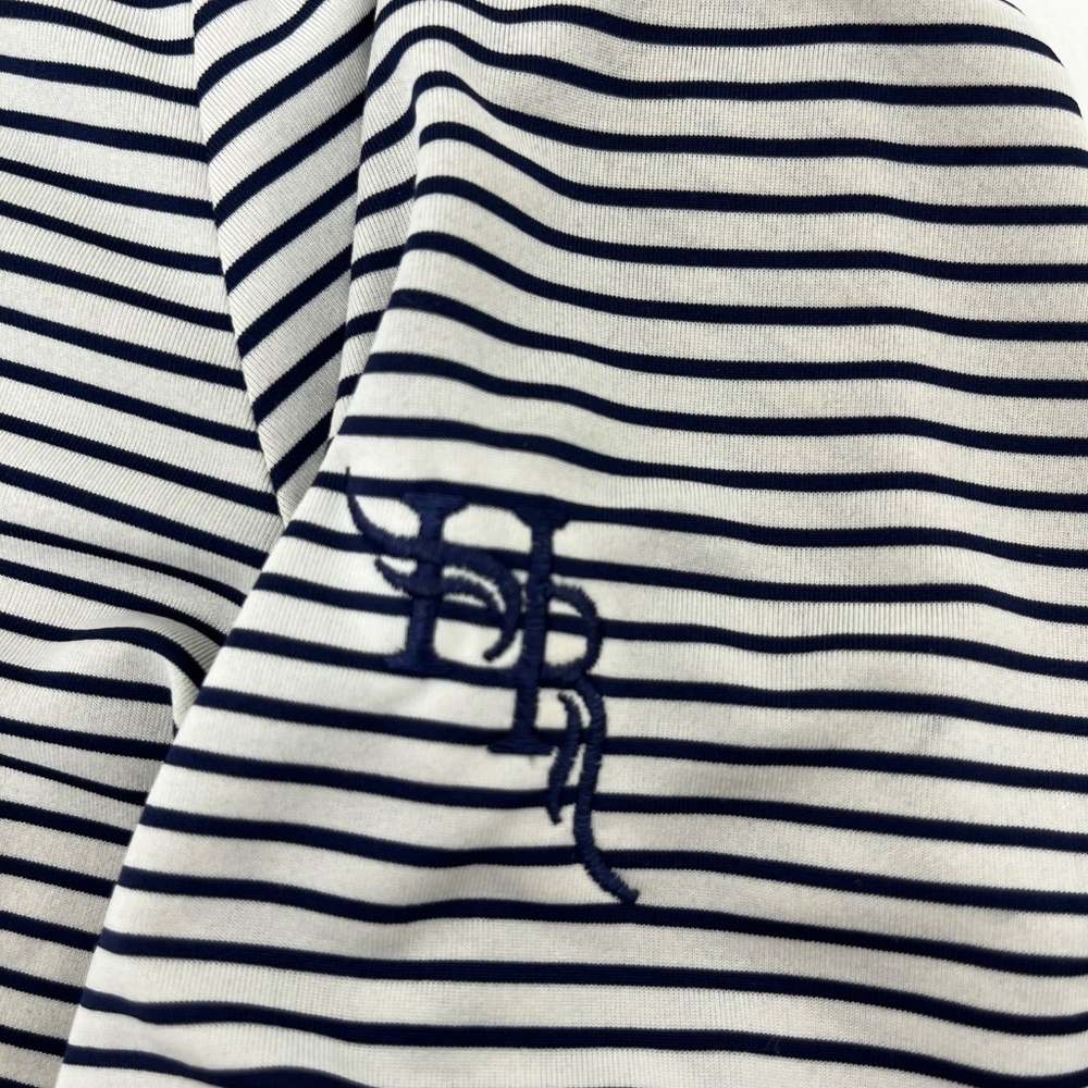 RLX Ralph Lauren Men’s XL Polo Shirt Blue White Stripe Performance Golf‎ Tennis - Picture 3 of 9